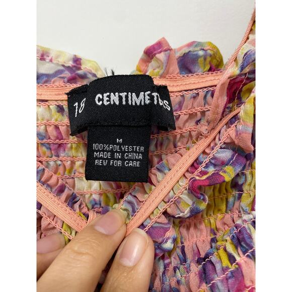 18 Centimeters Floral Ruched Long Sleeve Top - Picture 3 of 5